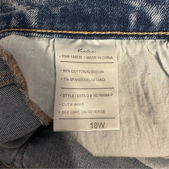 Kancan Roxana Ultra High Rise 90's Flare Jeans size 18W Acid Wash NWT - Picture 12 of 14